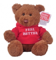 Gund "Message Bear" 12吋啡色 "Feel Better" 泰迪熊